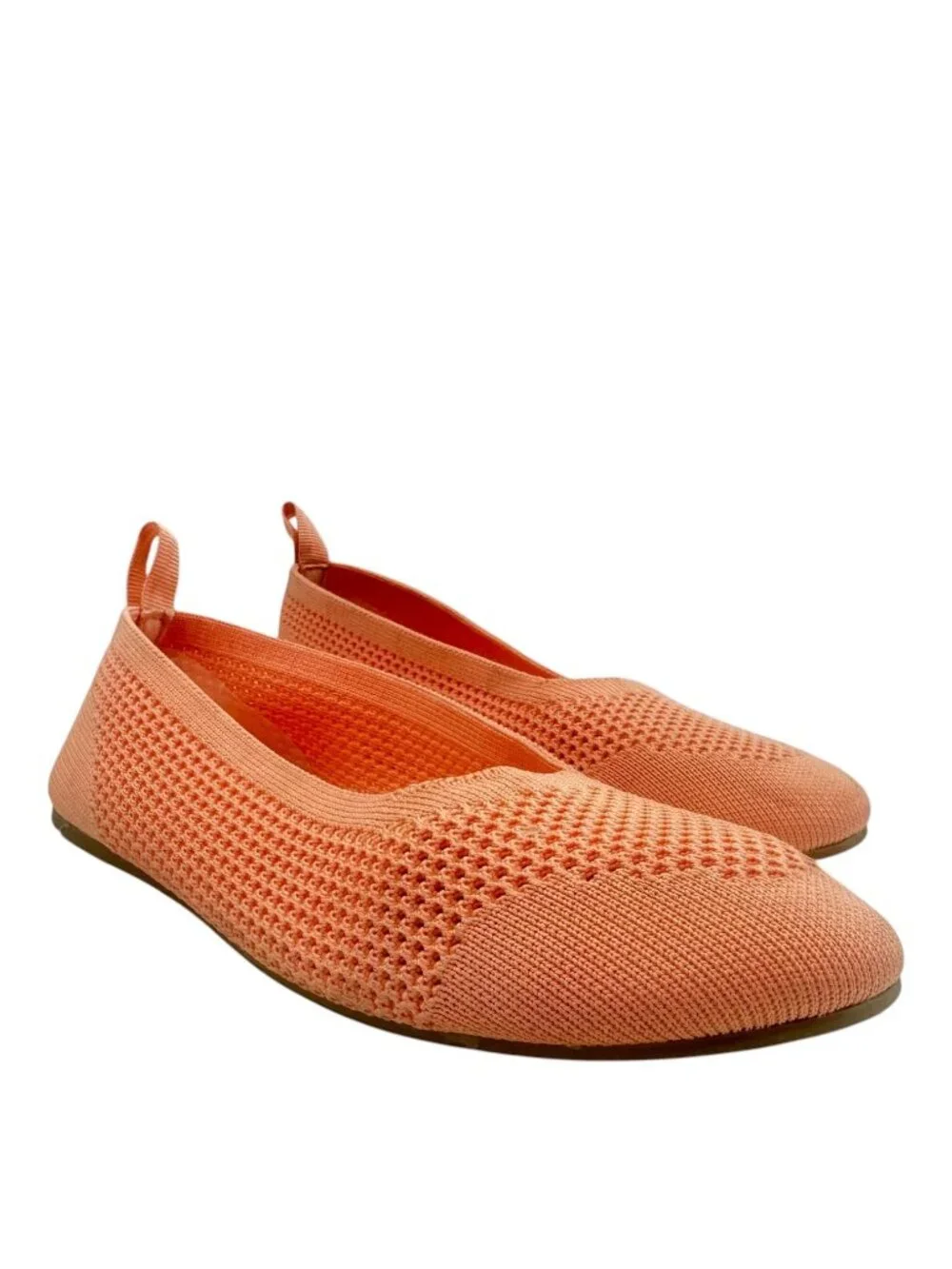 Nordstrom Peach Knit Ballet Flat US 5 UK 3 Stretch Ultra Light Breathable Bright